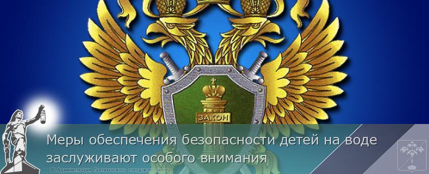 Меры обеспечения безопасности детей на воде заслуживают особого внимания